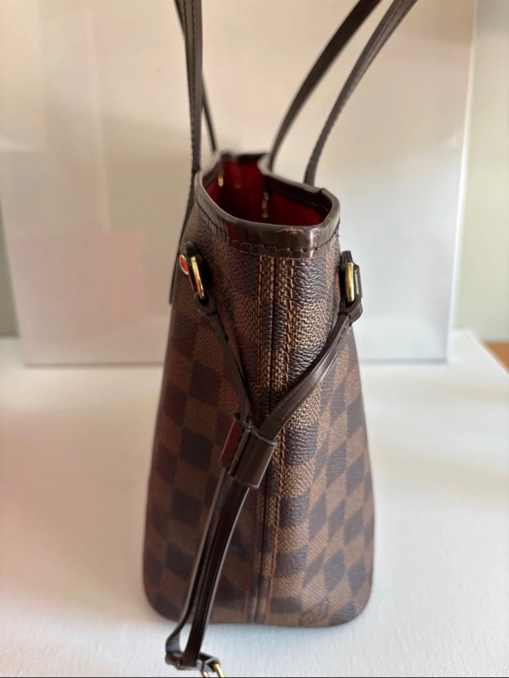 Louis Vuitton Brown Checkered Canvas Tote - Picture 5 of 16